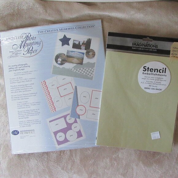 Lot of Retired Creative Memories Printed sheets (15) & NIP Stencil Die Cuts (90) - Picture 1 of 14